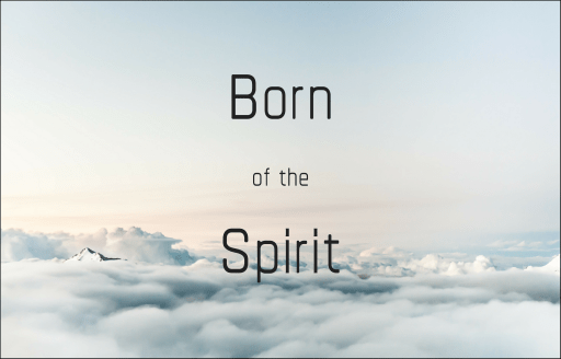Image result for born of the Spirit.